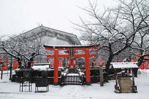 雪の四天王寺弁天